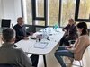 Über Tierversuche und alternative Methoden diskutieren (v.l.n.r) Michael Gotthardt (MDC), Thomas Prinzler (Moderator), Christa Thöne-Reineke (Einstein-Zentrum 3R) und Julia Scheinpflug (BfR)